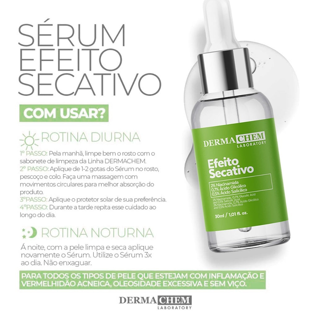 Sérum DermaChem 30ml com Fórmula Hidratante e Luminosidade