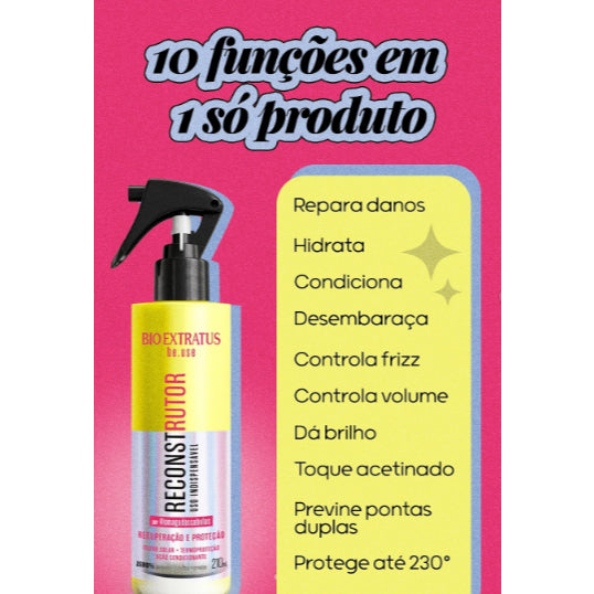 Kit Cachos Definidos GLOR – Máscara 3 em 1 + Creme de Pentear + Reconstrutor Be.Use
