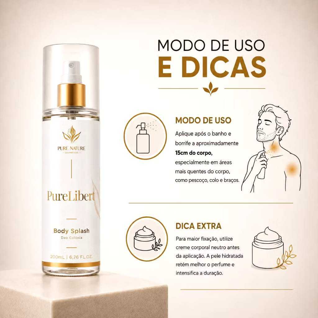 Kit Presente Perfumada – 3 Body Splash + 3 Perfumes Capilares Pure Nature