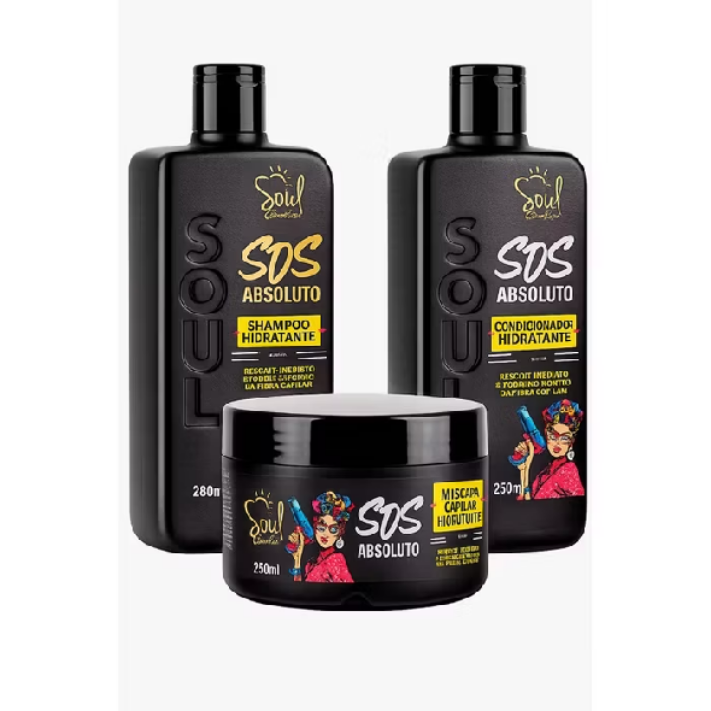 Kit Antiqueda & Força – Jaborandi + S.O.S Absoluto Soul + 3 Perfumes Capilares