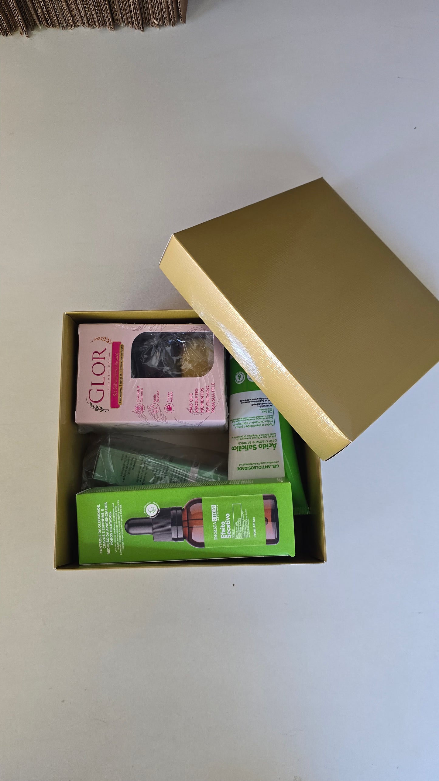 Kit Pele Oleosa Sem Brilho – Rotina Completa GLOR + Dermachem + Acnew