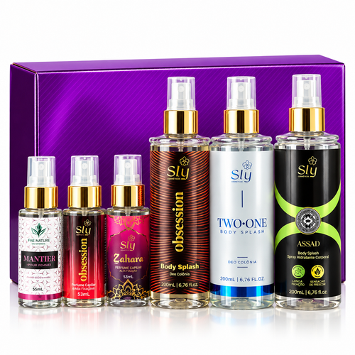 Kit Presente Perfumada – 3 Body Splash + 3 Perfumes Capilares Pure Nature