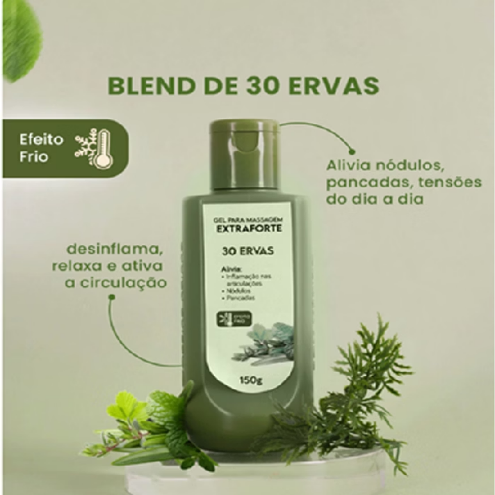 Gel para Massagem Extraforte 30 Ervas 150g – Abelha Rainha