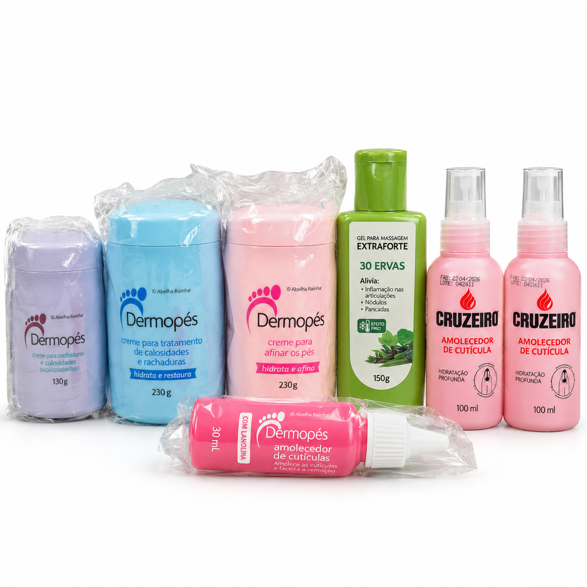 Kit Spa dos Pés em Casa – Dermopés + Cruzeiro (5 itens)