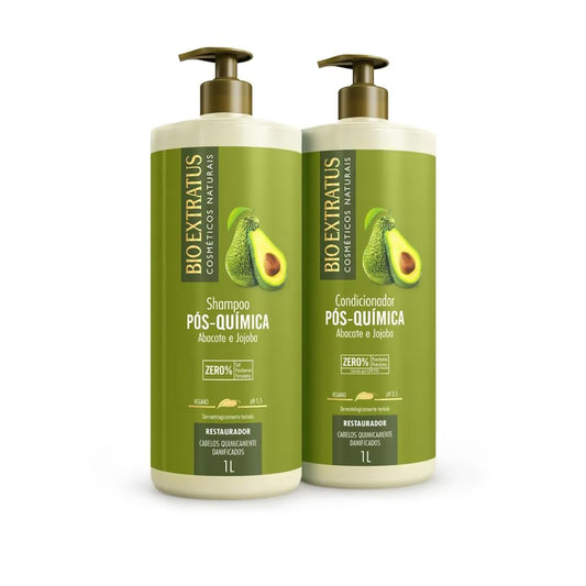 Kit Shampoo e Condicionador Bio Extratus Pós Química Abacate 1L