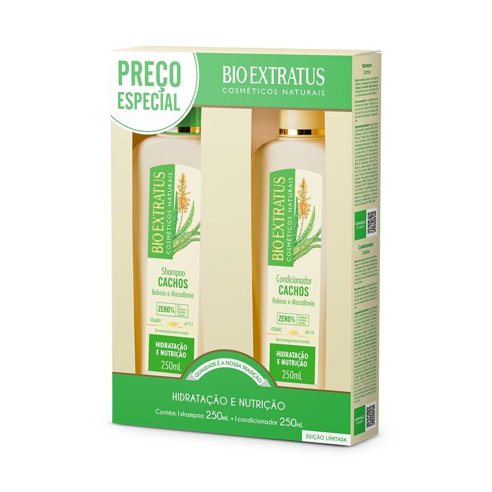 Kit Cachos Bio Extratus Shampo + Condicionador 250mL