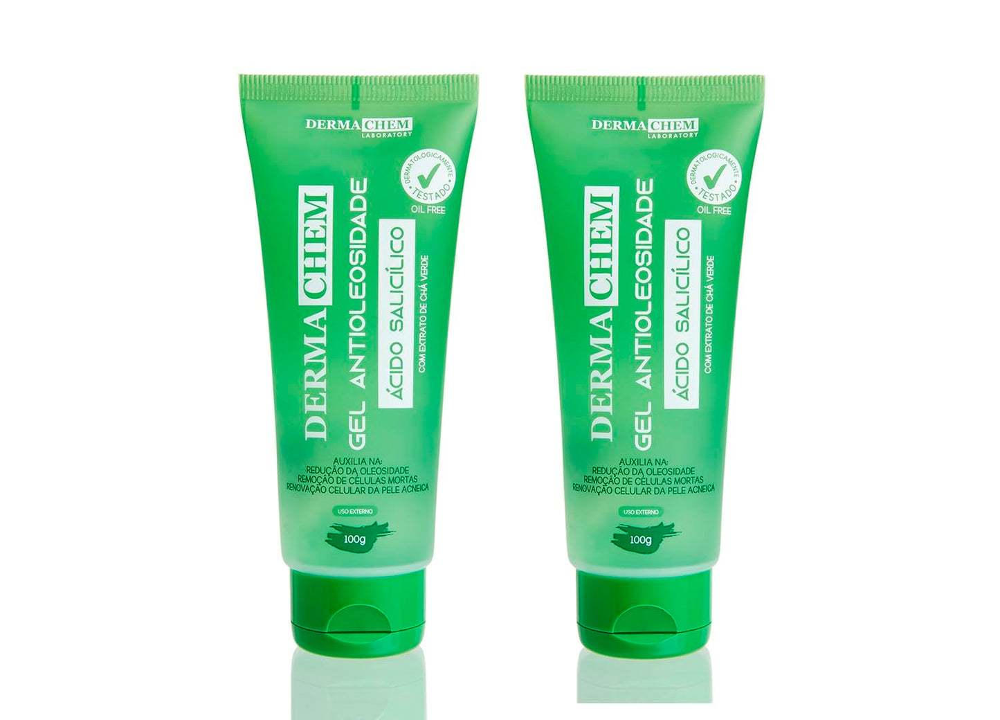 Gel Antioleosidade Dermachem - Kit 2 Unidades, 100g Cada - Controle de Oleosidade Facial, Efeito Matte e Primer Skincare