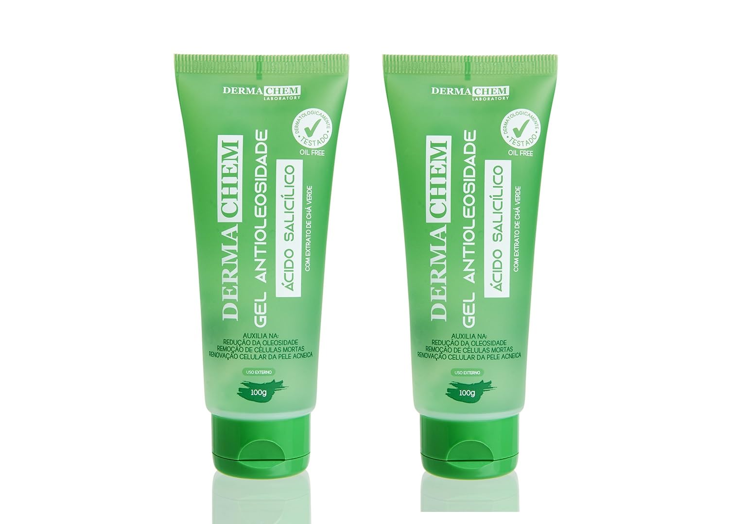 Gel Antioleosidade Dermachem - Kit 2 Unidades, 100g Cada - Controle de Oleosidade Facial, Efeito Matte e Primer Skincare