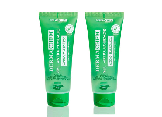 Gel Antioleosidade Dermachem - Kit 2 Unidades, 100g Cada - Controle de Oleosidade Facial, Efeito Matte e Primer Skincare
