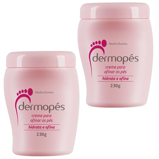 kit 2 Creme Para Afinar Os Pes Hidrata e Afina Dermopes Abelha Rainha