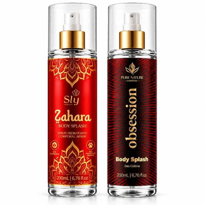 Kit 4 Body Splash Pure Nature 200ml