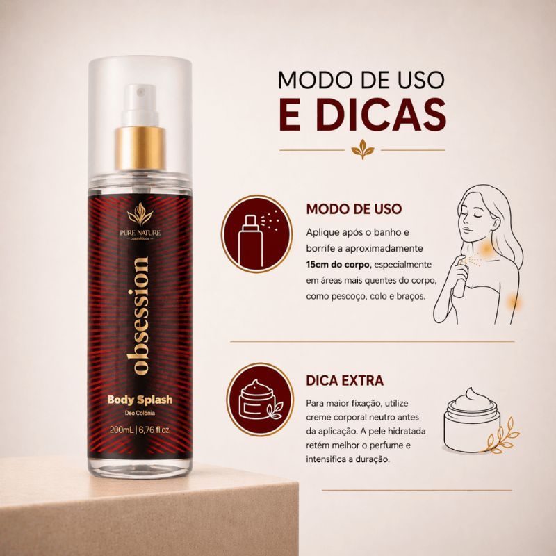 Kit 4 Body Splash Pure Nature 200ml