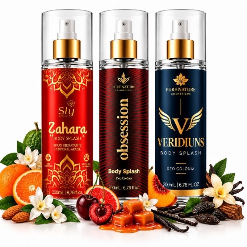 Kit 3 Body Splash Pure Nature 200ml