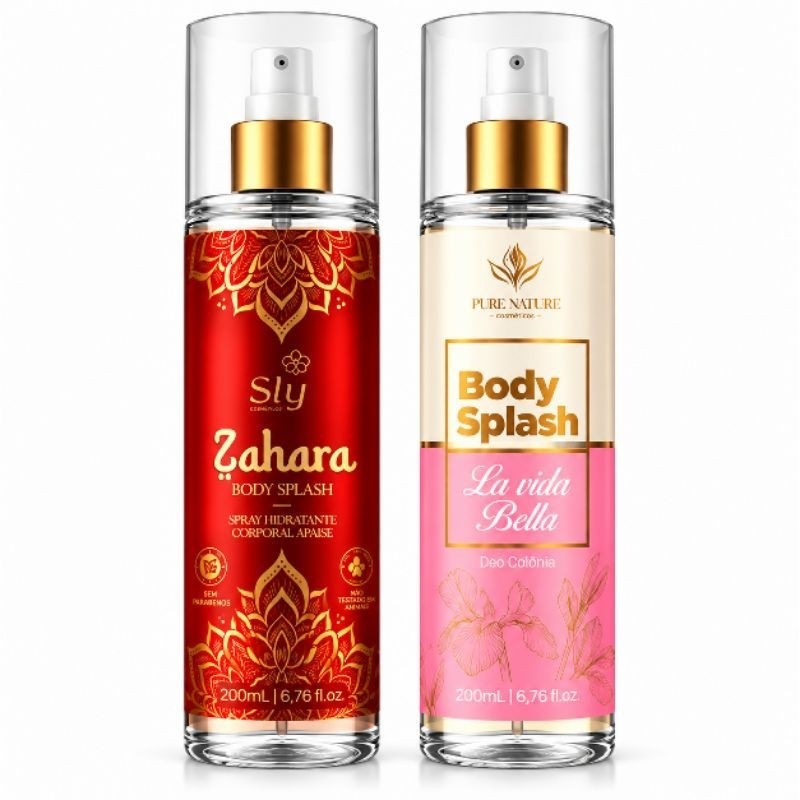 Kit 4 Body Splash Pure Nature 200ml