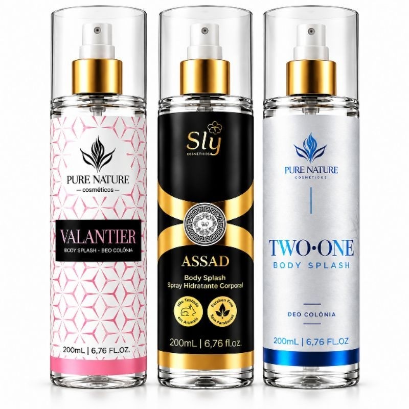 Kit 3 Body Splash Pure Nature 200ml