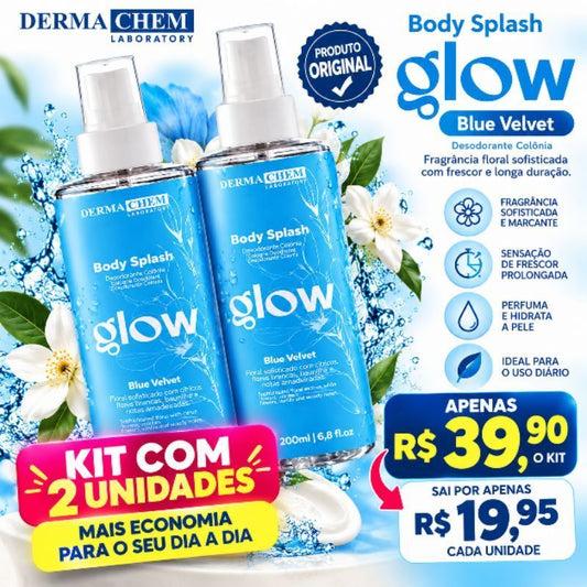 Kit Body Splash Dermachem Glow Blue Velvet
