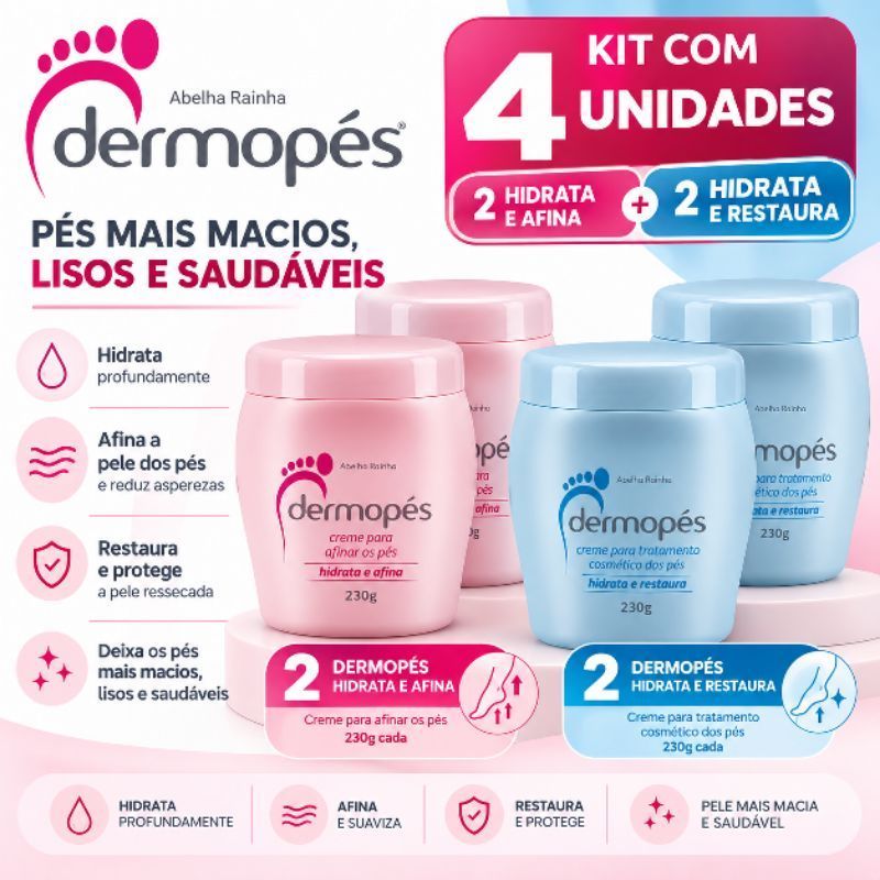 Kit 4 Dermopés 230g Abelha Rainha
