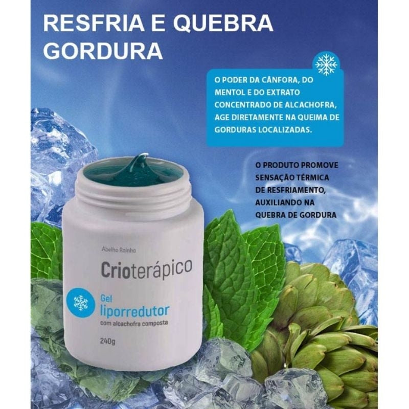 Kit 2 Géis Crioterápicos Abelha Rainha