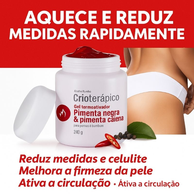 Gel Termoativador Pimenta Negra e Caiena – Abelha Rainha
