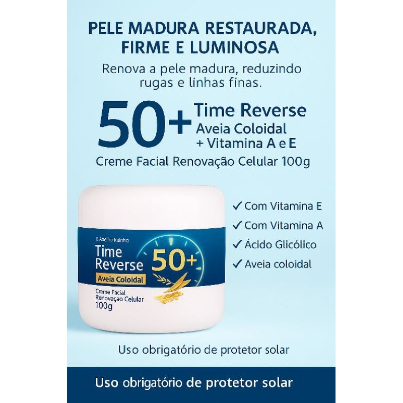 Creme Facial Time Reverse 50+ 100g – Abelha Rainha