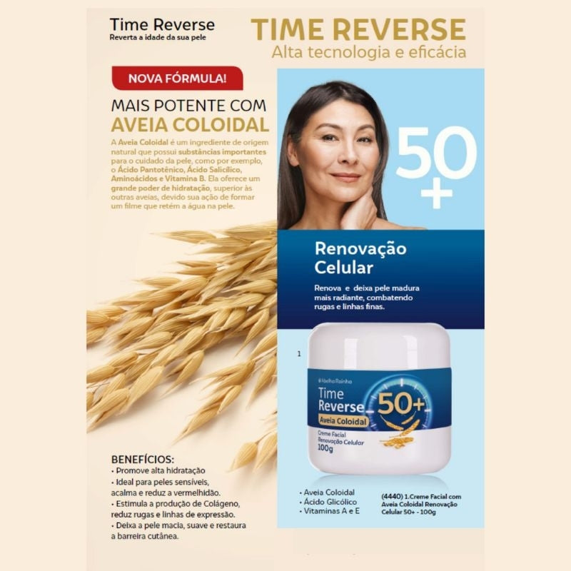 Creme Facial Time Reverse 50+ 100g – Abelha Rainha