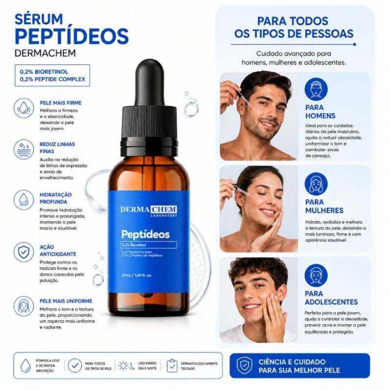 Kit 2 Sérum Peptídeos Dermachem