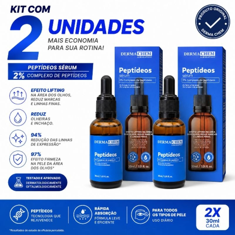 Kit 2 Sérum Peptídeos Dermachem