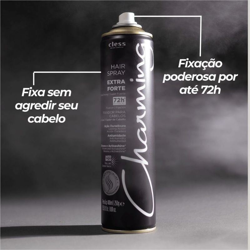 Fixador de Cabelo Extra Forte Charming 150ml – Cless
