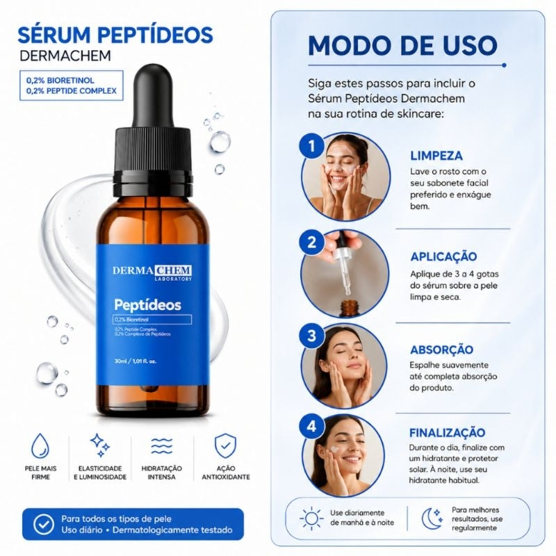 Kit 2 Sérum Peptídeos Dermachem