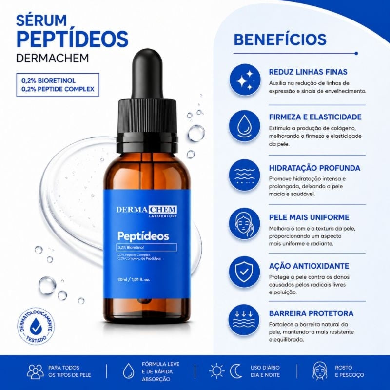 Kit 2 Sérum Peptídeos Dermachem