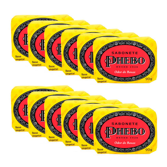 Phebo Sabonete, Odor De Rosas, 90g, 12 Unidades