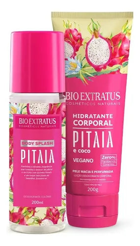 Kit Bio Extratus Pitaya Body Splash 200ml + Hidratante Corporal 200g Vegano Edição Limitada