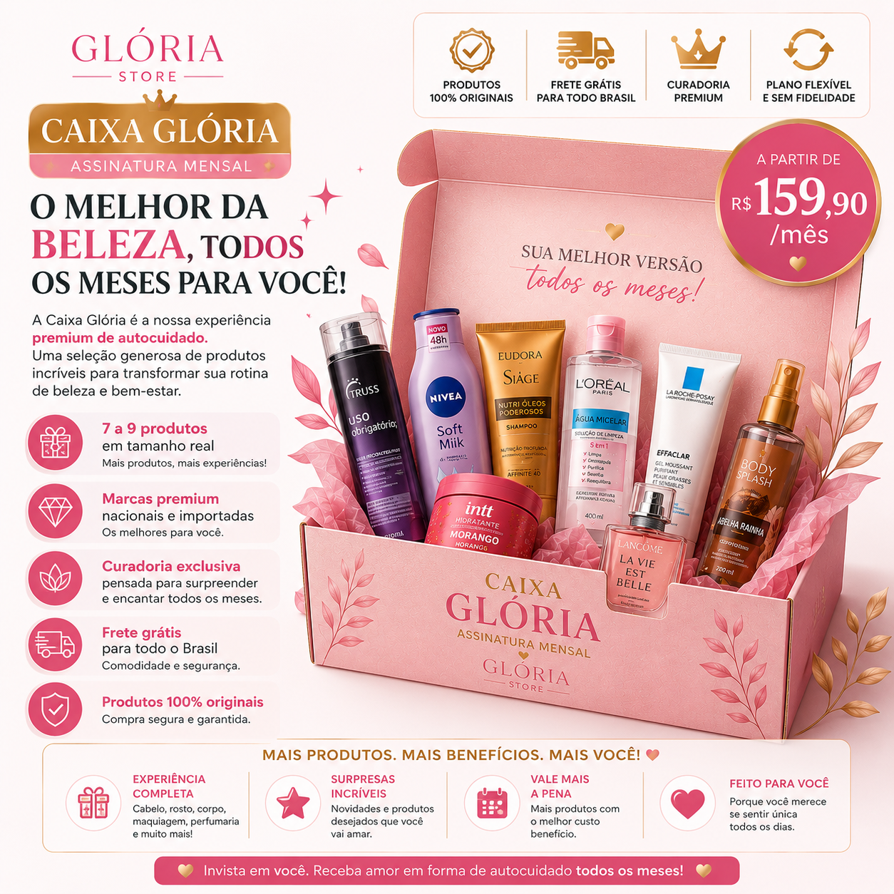 Caixa Glória — Assinatura Mensal
