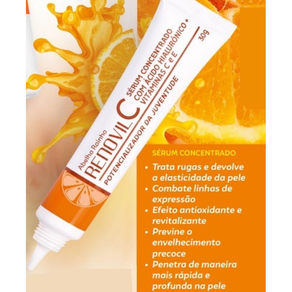 Kit 2 Sérum Concentrado Abelha Rainha - Renovil 30g: Hidratação e Hidratação e Antioxidante