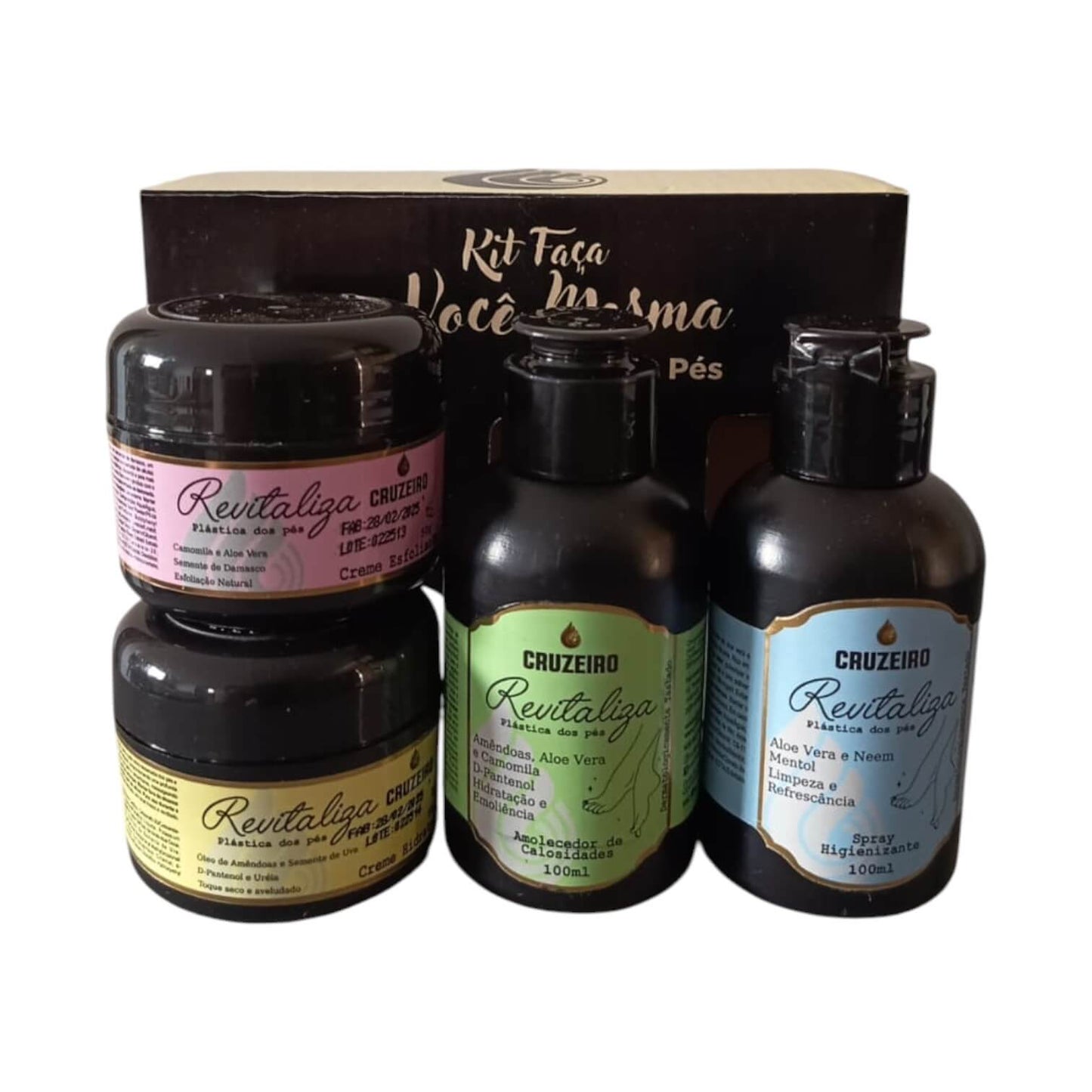 Kit Spa dos Pés Cruzeiro – Faça Você Mesma | Revitalização Plástica dos Pés | Hidratação, Esfoliação e Maciez