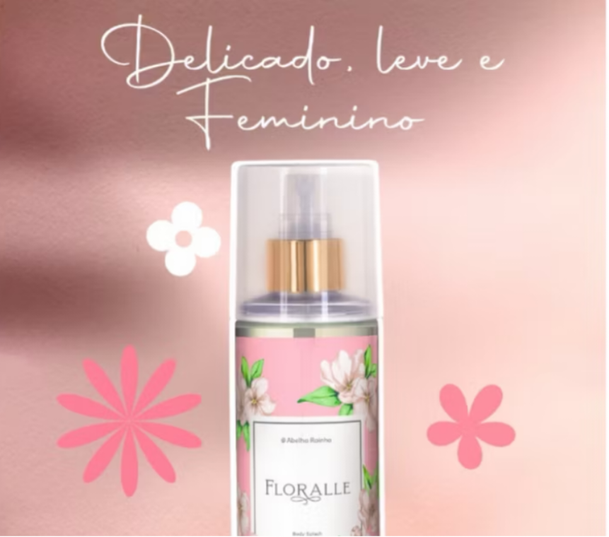 Body Splash Floralle 200ml Feminino Delicado e Floral - Abelha Rainha