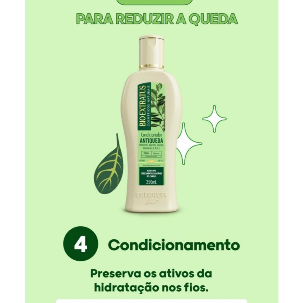 Kit Bio Extratus Antiqueda Jaborandi Shampoo 250ml + Condicionador 150ml