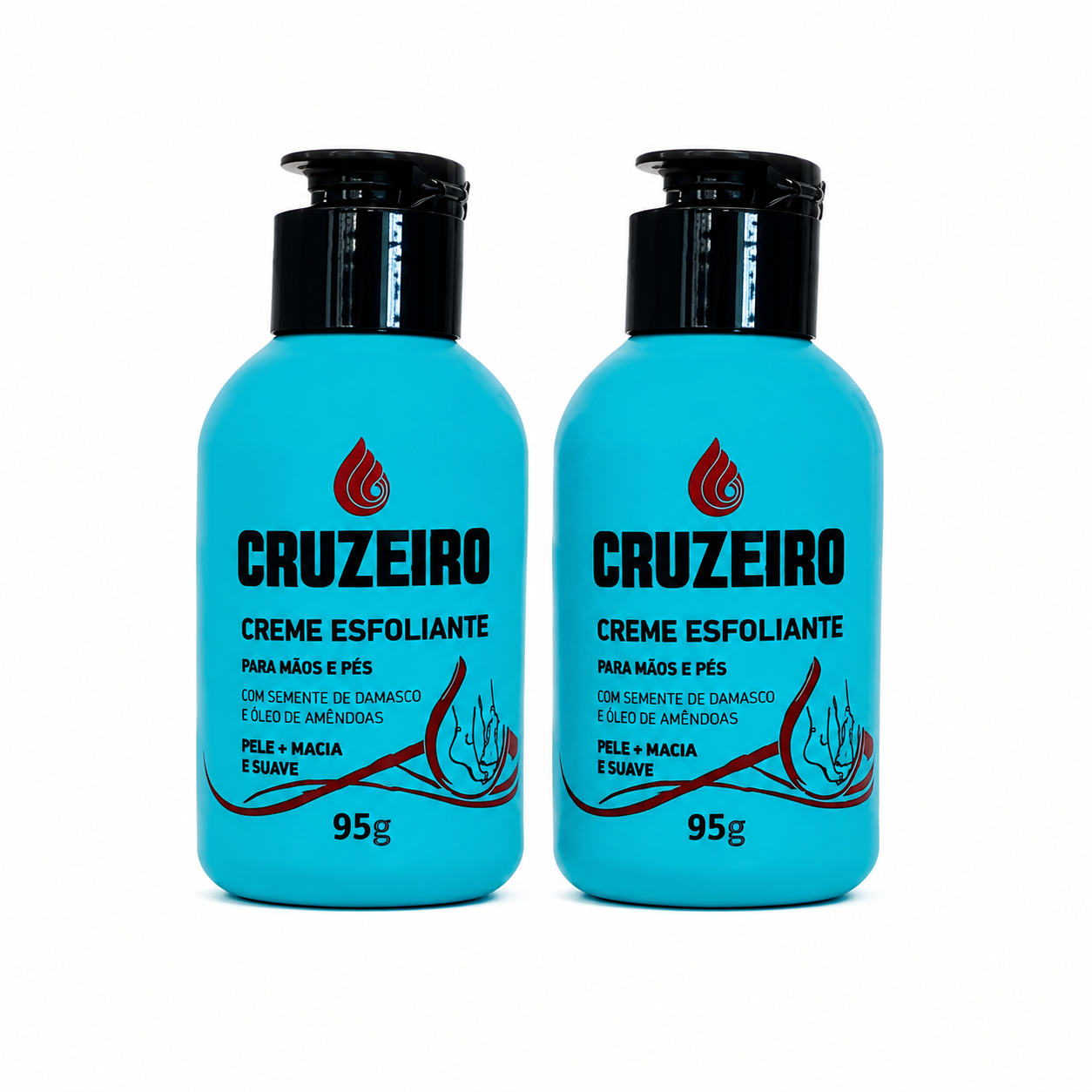 Kit 2 Creme Esfoliante Cruzeiro 95g – Esfoliação Suave e Hidratação Para Pés e Mãos