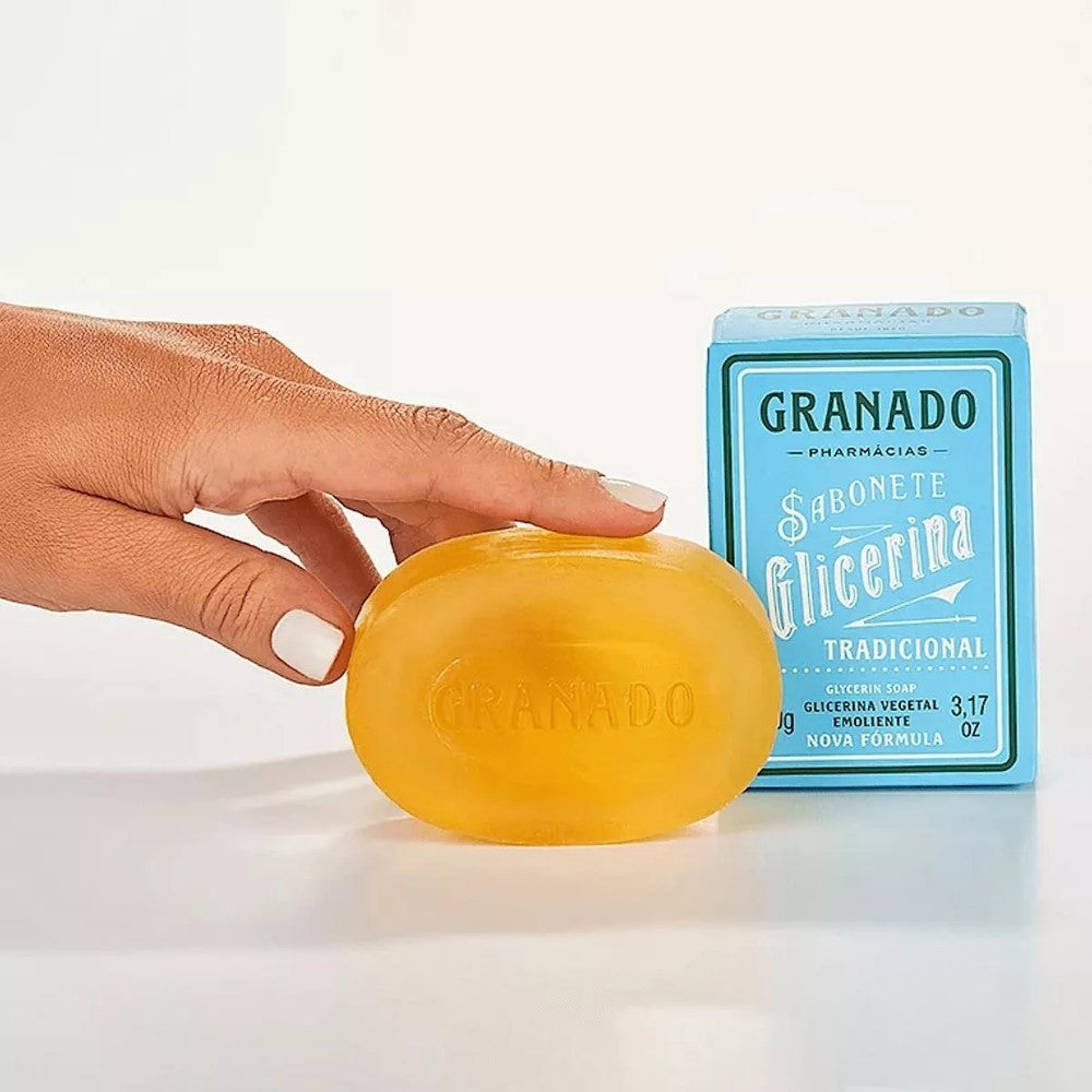 Granado Sabonete Vegetal De Glicerina, Tradicional, 90g