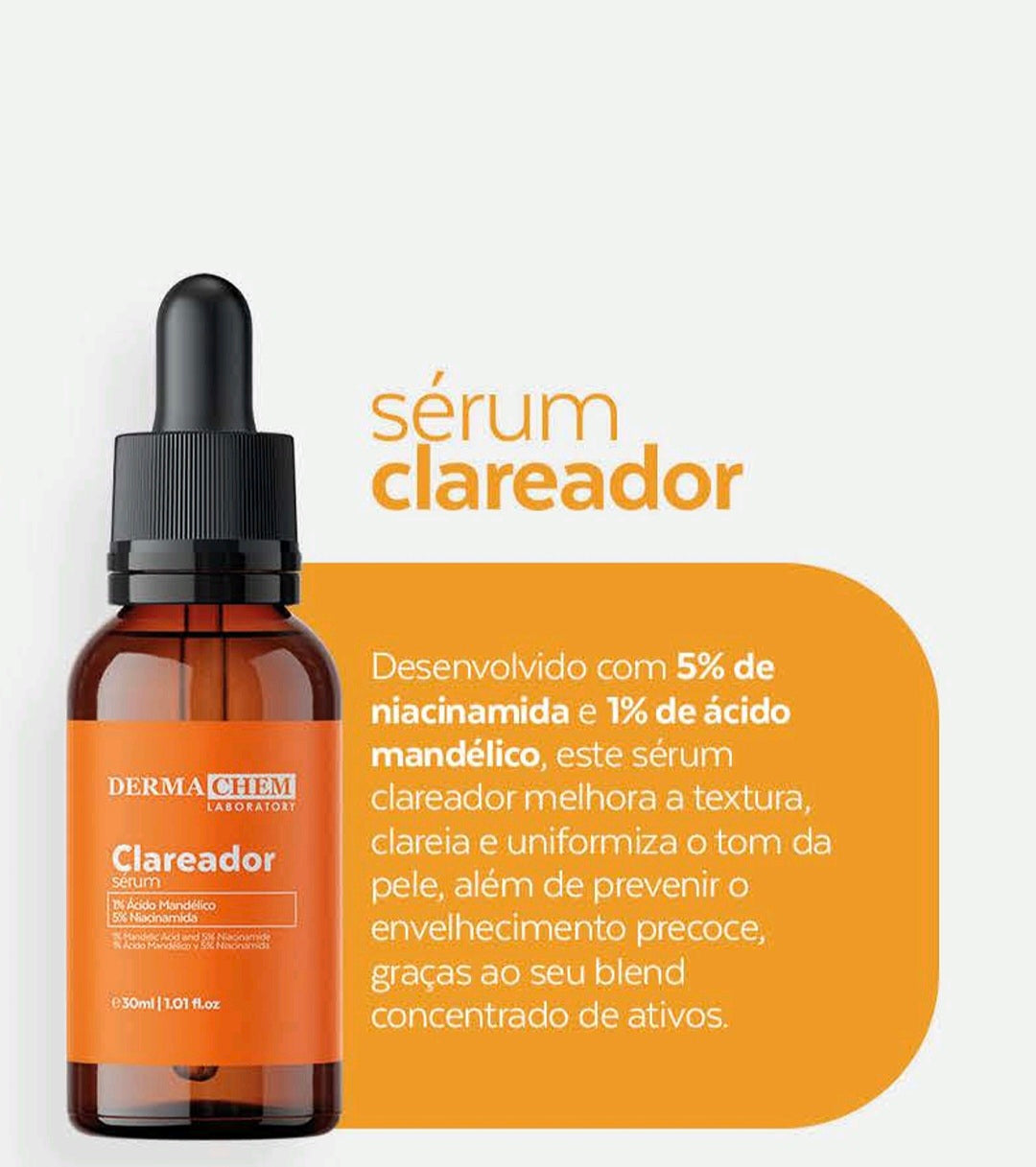 Sérum Clareador 30ml Dermachem Uniformizador Nova Embalagem