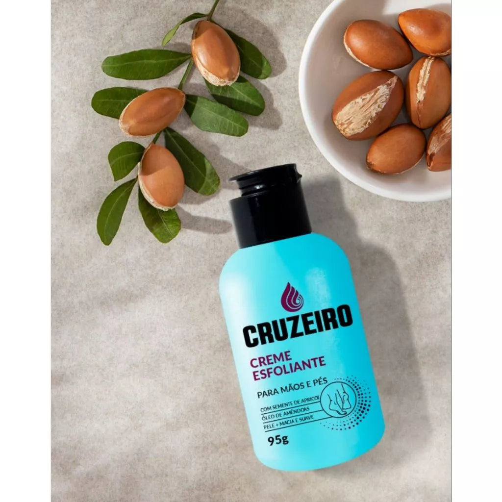 Kit 2 Creme Esfoliante Cruzeiro 95g – Esfoliação Suave e Hidratação Para Pés e Mãos