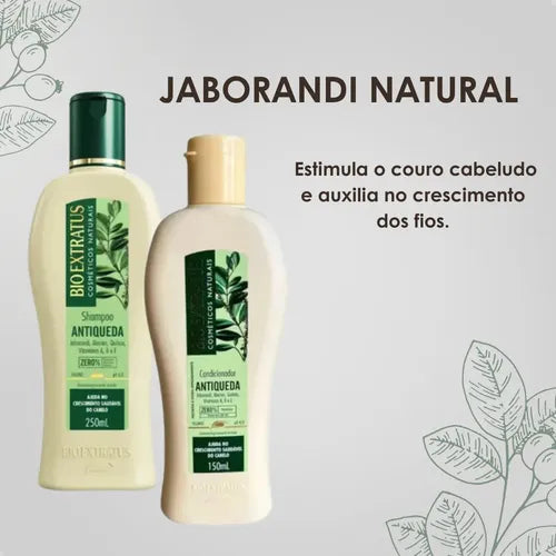 Kit Bio Extratus Antiqueda Jaborandi Shampoo 250ml + Condicionador 150ml