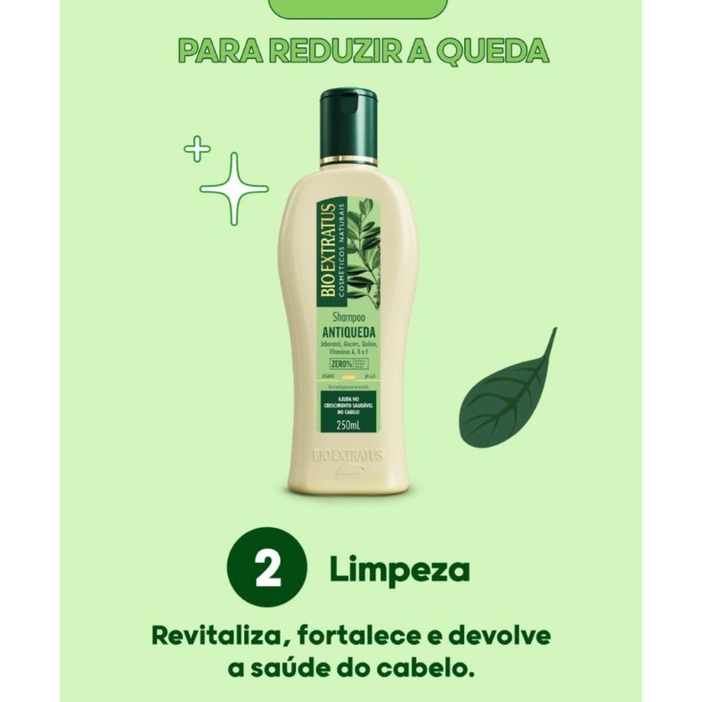 Kit Bio Extratus Antiqueda Jaborandi Shampoo 250ml + Condicionador 150ml