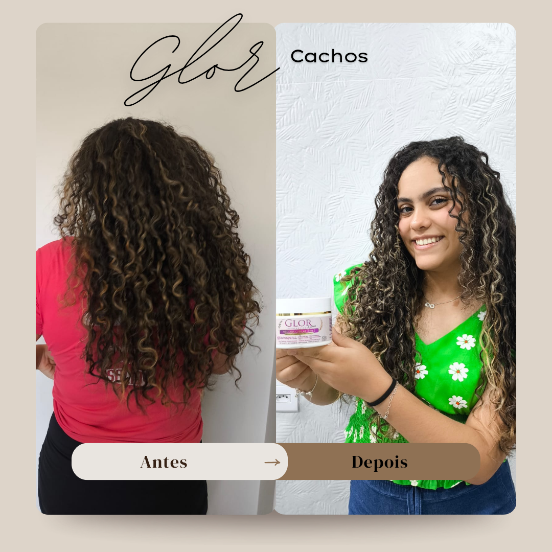 GLOR Cachos máscara capilar 3 em 1 com óleo de pequi e buriti 300g