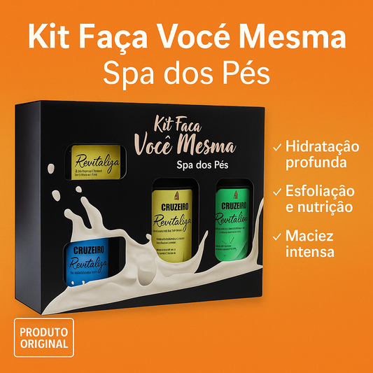 Kit Spa dos Pés Cruzeiro – Faça Você Mesma | Revitalização Plástica dos Pés | Hidratação, Esfoliação e Maciez