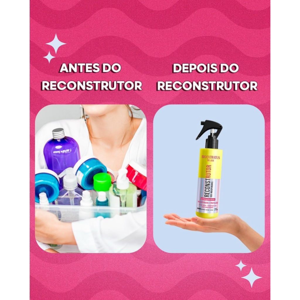 Bio Extratus be.use Reconstrutor 210ml – Recuperação Imediata, Filtro Solar, Termoproteção, Ação Condicionante – Uso Ind