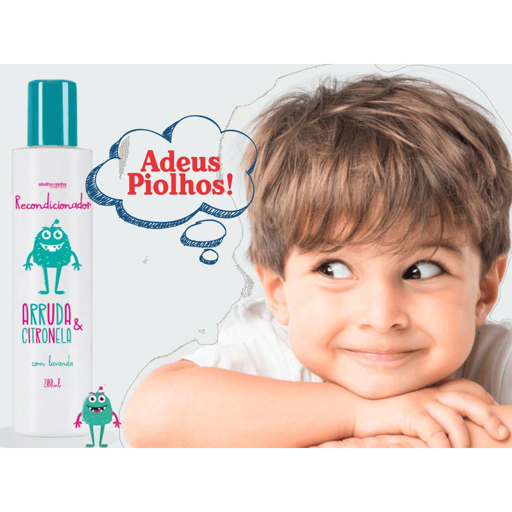Kit Shampoo + Condicionador Arruda & Citronela com Lavanda 190ml – Abelha Rainha | Proteção, Frescor e Cabelos Macios