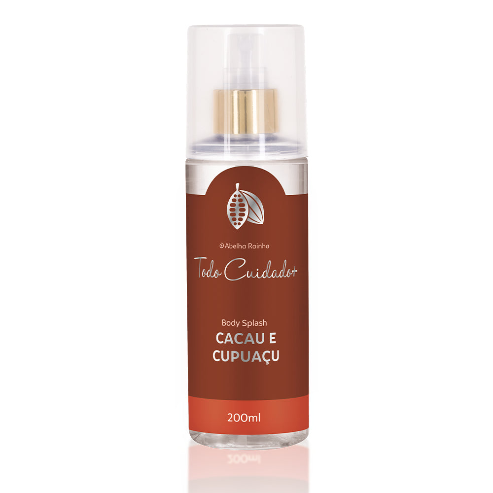 Body Splash Cacau e Cupuaçu 200ml Feminino Hidratante e Refrescante - Abelha Rainha