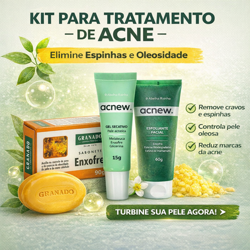 Kit Antiacne Completo Abelha Rainha