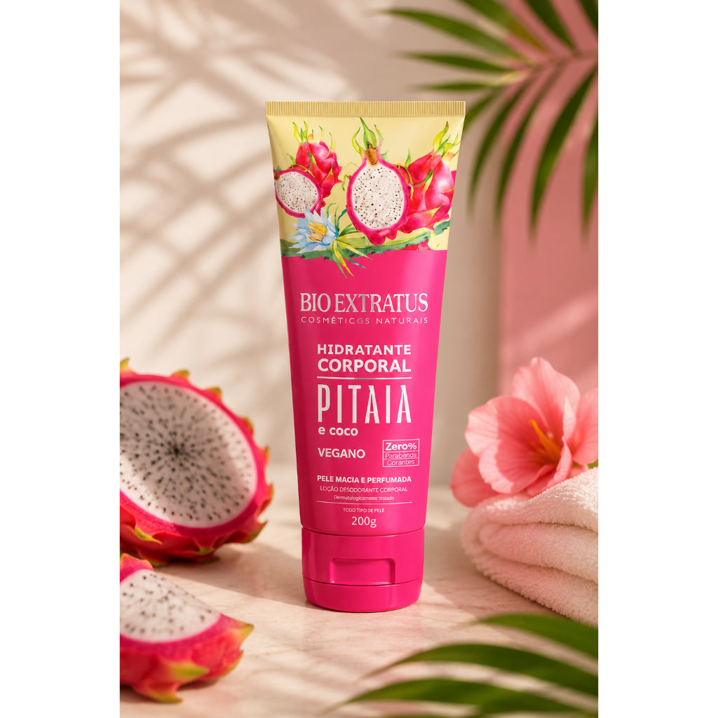 Kit Bio Extratus Pitaya Body Splash 200ml + Hidratante Corporal 200g Vegano Edição Limitada